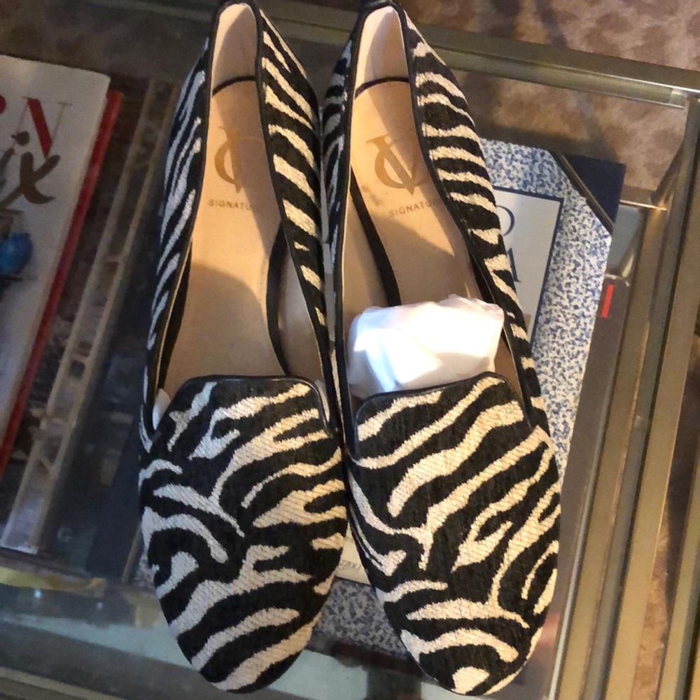 VC Signature for Vince Camuto Zebra Smoking  Shoes Sz. 9.5